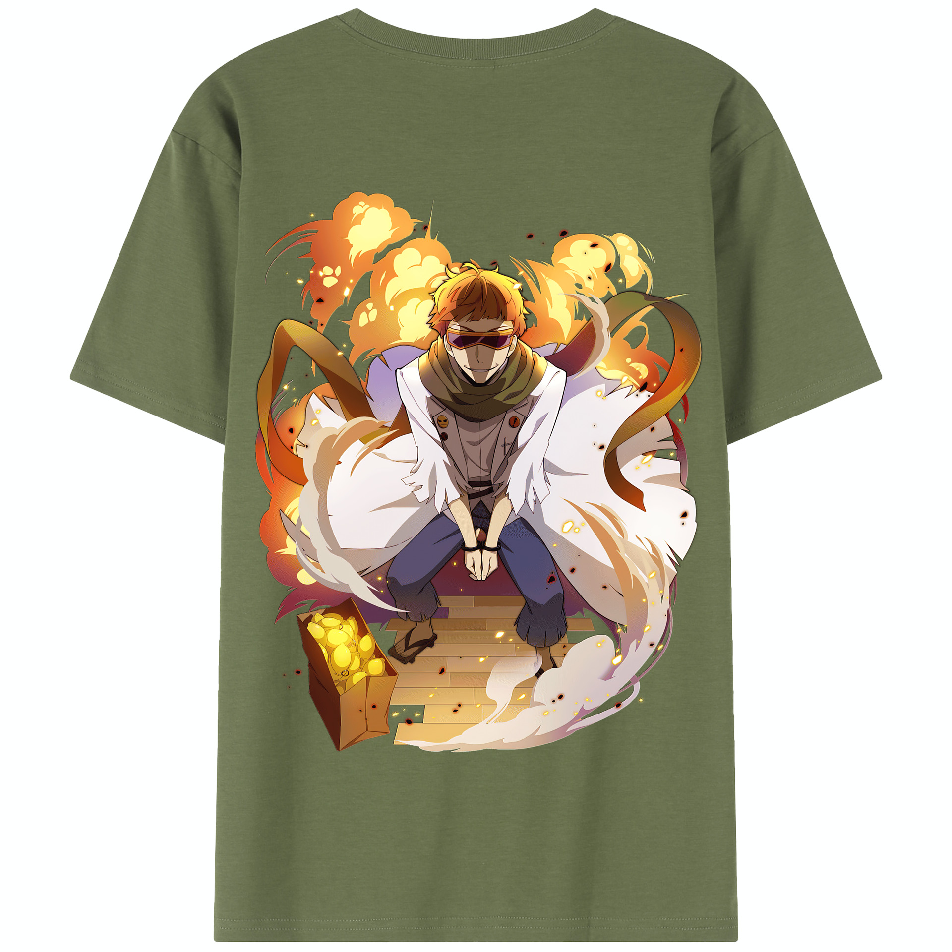 （画像用） 文豪ストレイドッグス Bungo Stray Dogs 綿100％半袖Tシャツ（背面プリント）
